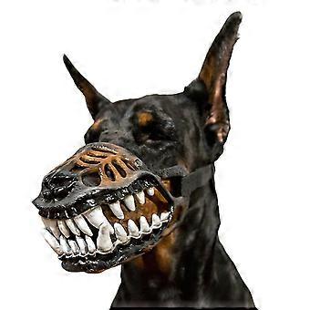 Gruseliger Hundemaulkorb mit realistischen Zähnen, lustige Hunde-Latex-Sicherheitsmaulmaske für Welpen-Rollenspiele, Halloween-Cosplay-Requisiten
