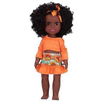 14in Reborn Baby Doll African Black Girl Doll Lifelike Babies Girl Child Gift ToysQ14-25 PW