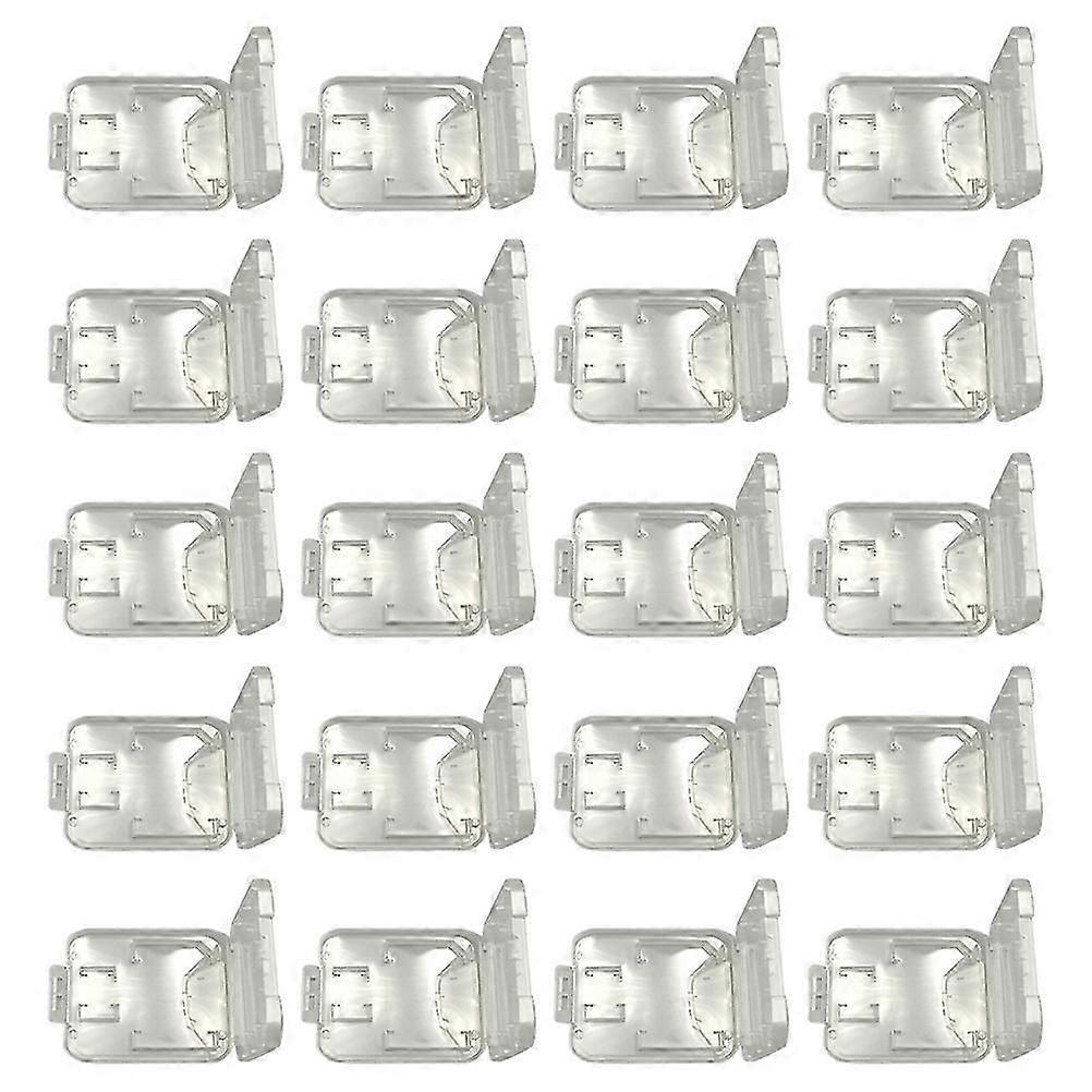 20pcs Clear Plastic Memory Storage Case Holder for SD T-Flash