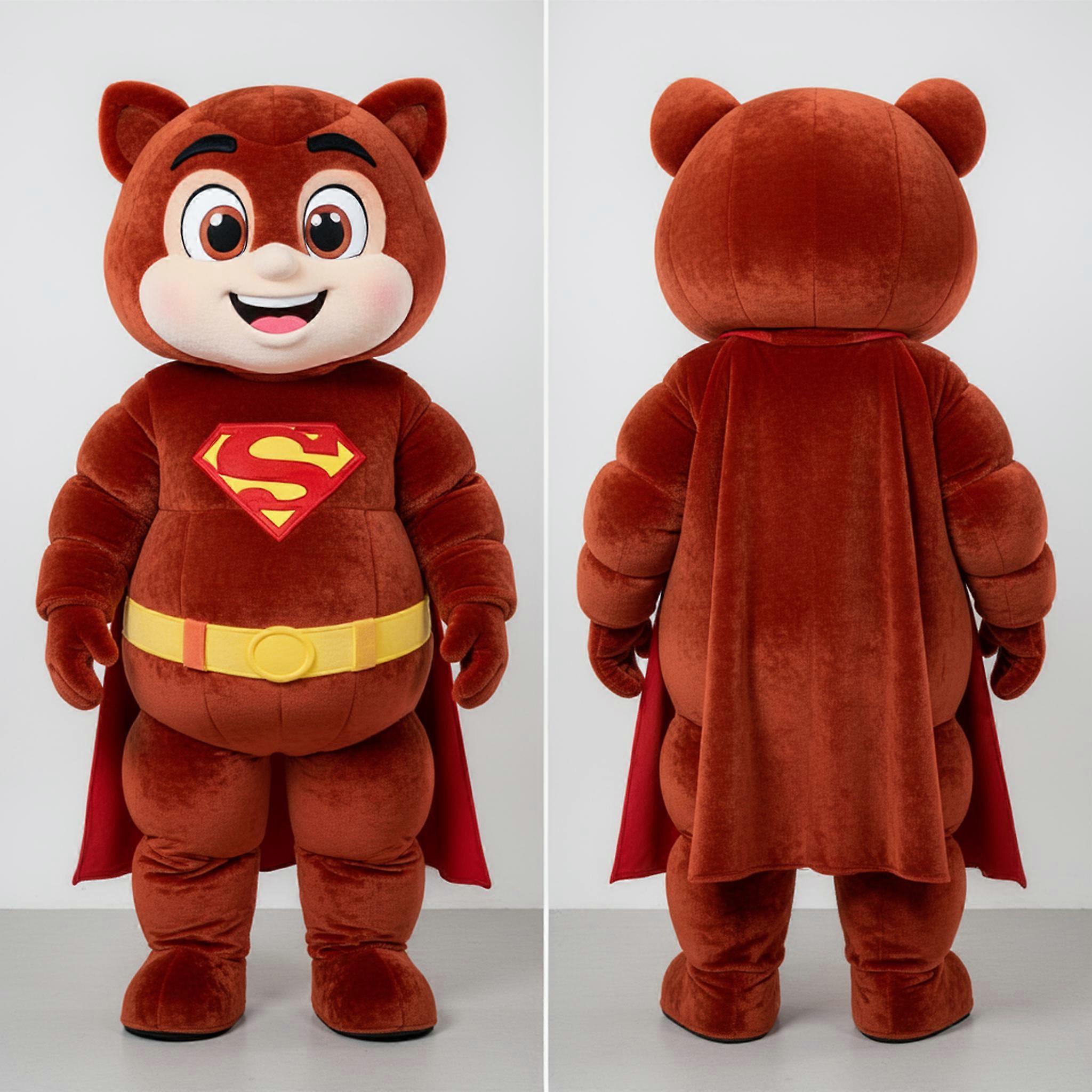 MASTICOT Rust Orange Bold Emblem Superhero Mascot