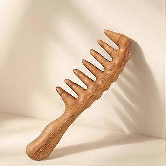 1Pcs Handmade Natural Red Sandalwood Wooden Massage Comb Scalp Head Foot Massager Wood Therapy Tools