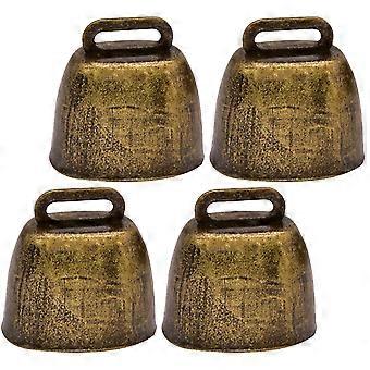 Cloches en fer forgé pour événements sportifs, 12 cloches artisanales dorées