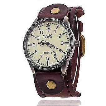 CCQ Vintage Cow Leather Bracelet Watch High Quality Antique Women Wrist Watch Luxury Quartz Watch Relogio Feminino 26-27
