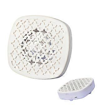 Plug-In Nail Dust Collector with Large Vented Top Panel, Push-Button Control for Nail Technicians and Home Tables  White