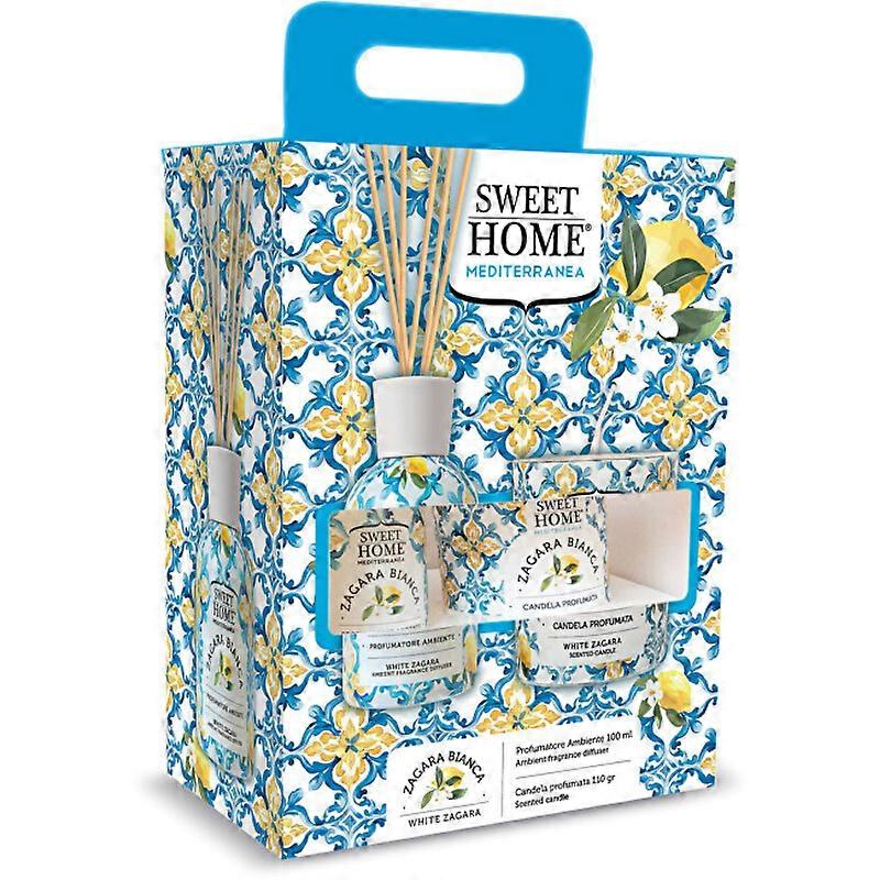 White Zagara Set - diffuser and candle gift set