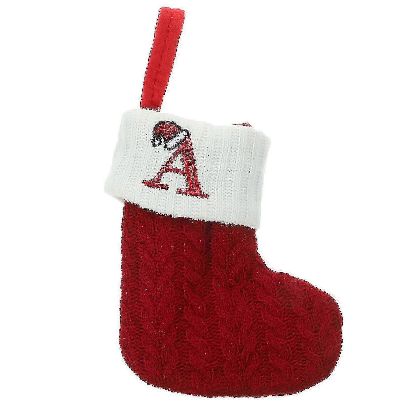 Durable Knitted Xmas Tree Stocking Ornament