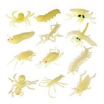 Glow in The Dark Insects Plastic Bugs Toy for Kids 12Pcs Luminous Insect Figures