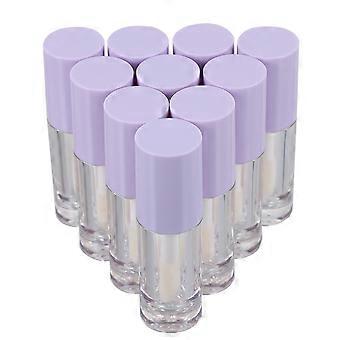 Violet Lip Gloss Tubes Plastic with Brush for Storage 10Pcs Pack