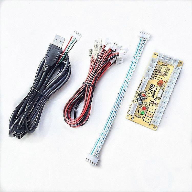طقم لوحة تحكم ألعاب أركيد ذاتية التركيب مع لوحة تشفير USB وأسلاك وأزرار