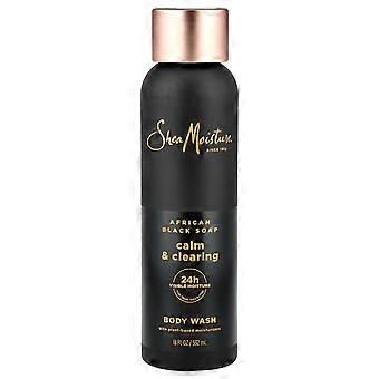 2 x SheaMoisture, Calm & Clearing Body Wash, Afrikanische Schwarze Seife, 532 ml (18 fl oz)