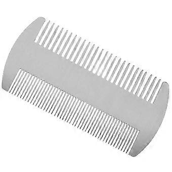 Wallet Pocket Stainless Steel Comb Credit Card Size Dual Action Anti-static Hair Comb