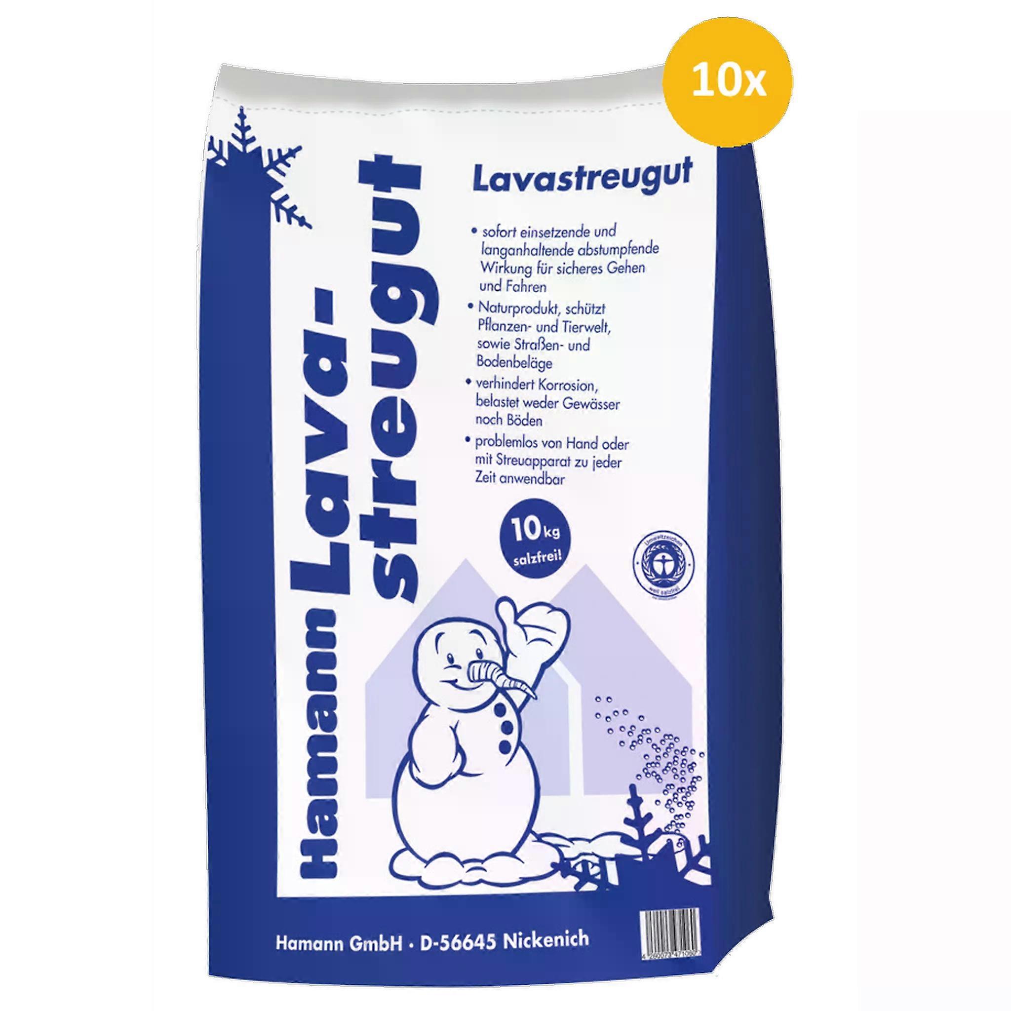 10x Sack à 10 kg: Cimco Winterstreu Lava