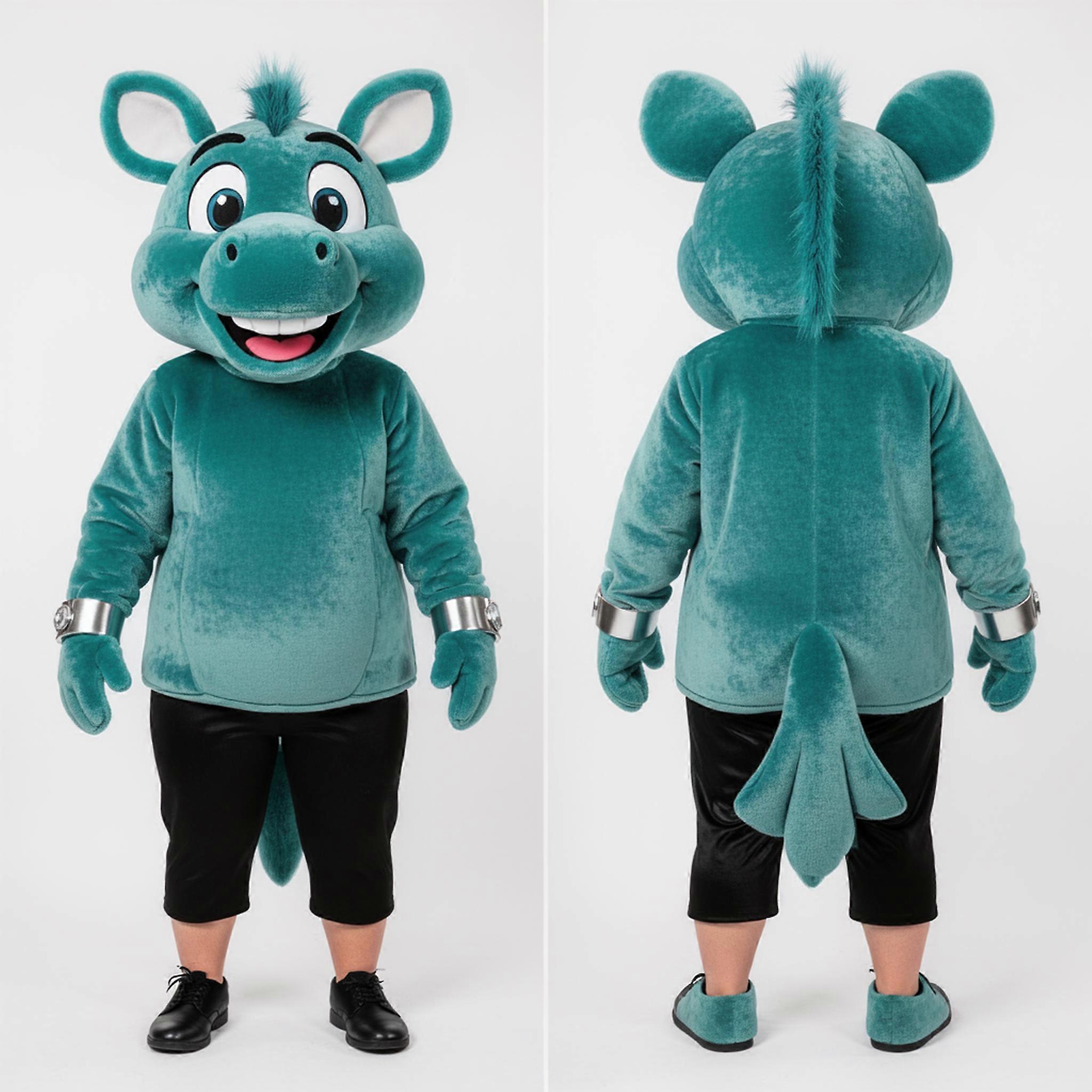 MASTICOT Teal Velvety Quagga Mascot