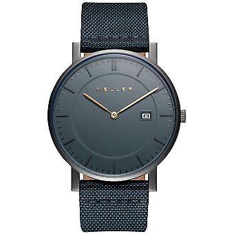 Meller astar nag oseaan watch for Unisex Analog Japanese Quartz with Cowskin bracelet 1G-3DBLUE