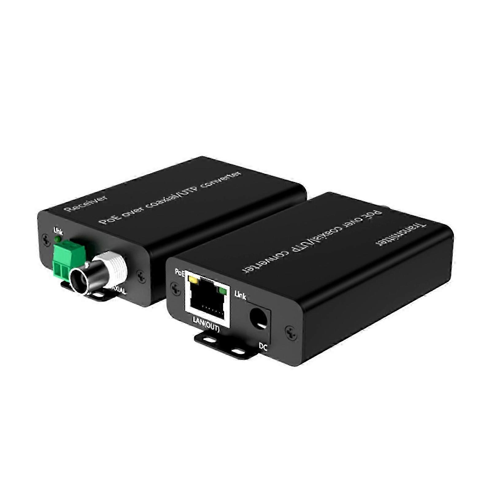 500M PoE over Coaxial Network Extender for Security Camera Multicolor