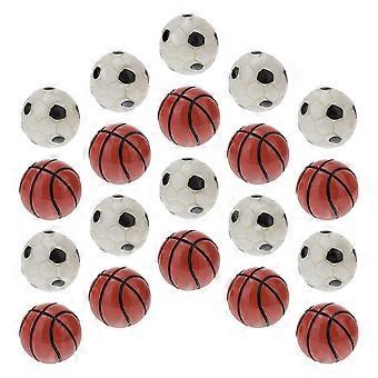Decorative Football Basketball Model 20Pcs Mini Sports Balls Set