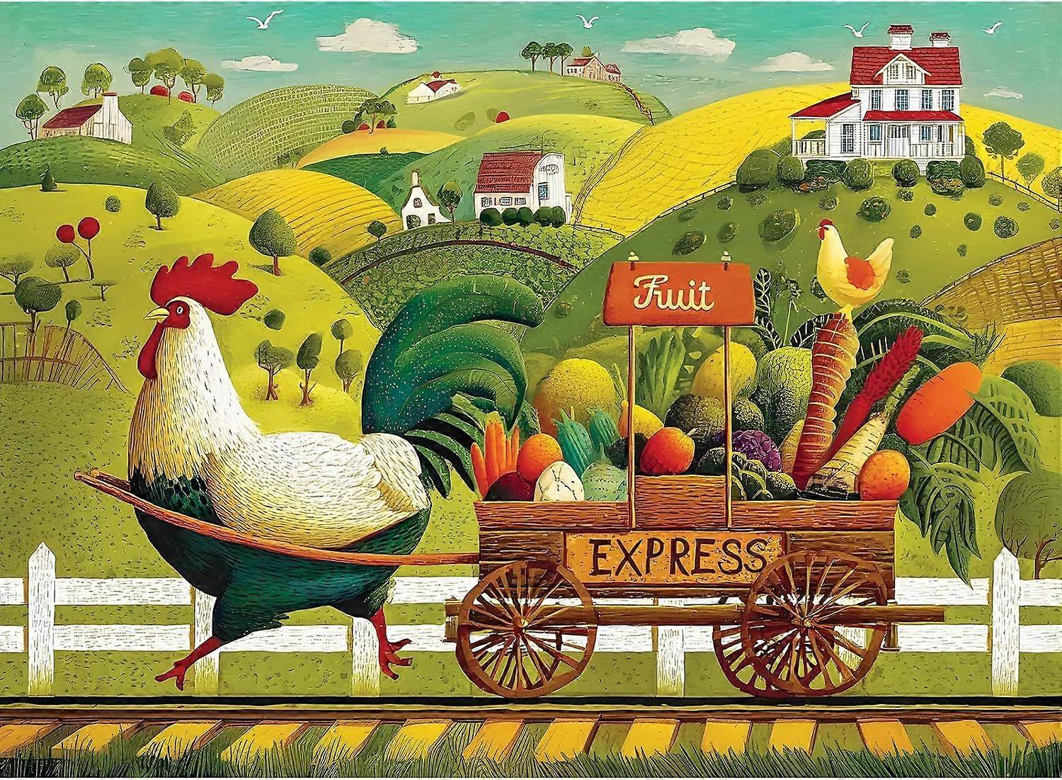 Colorful Rooster Express Brain-Teasing Puzzles JI-664