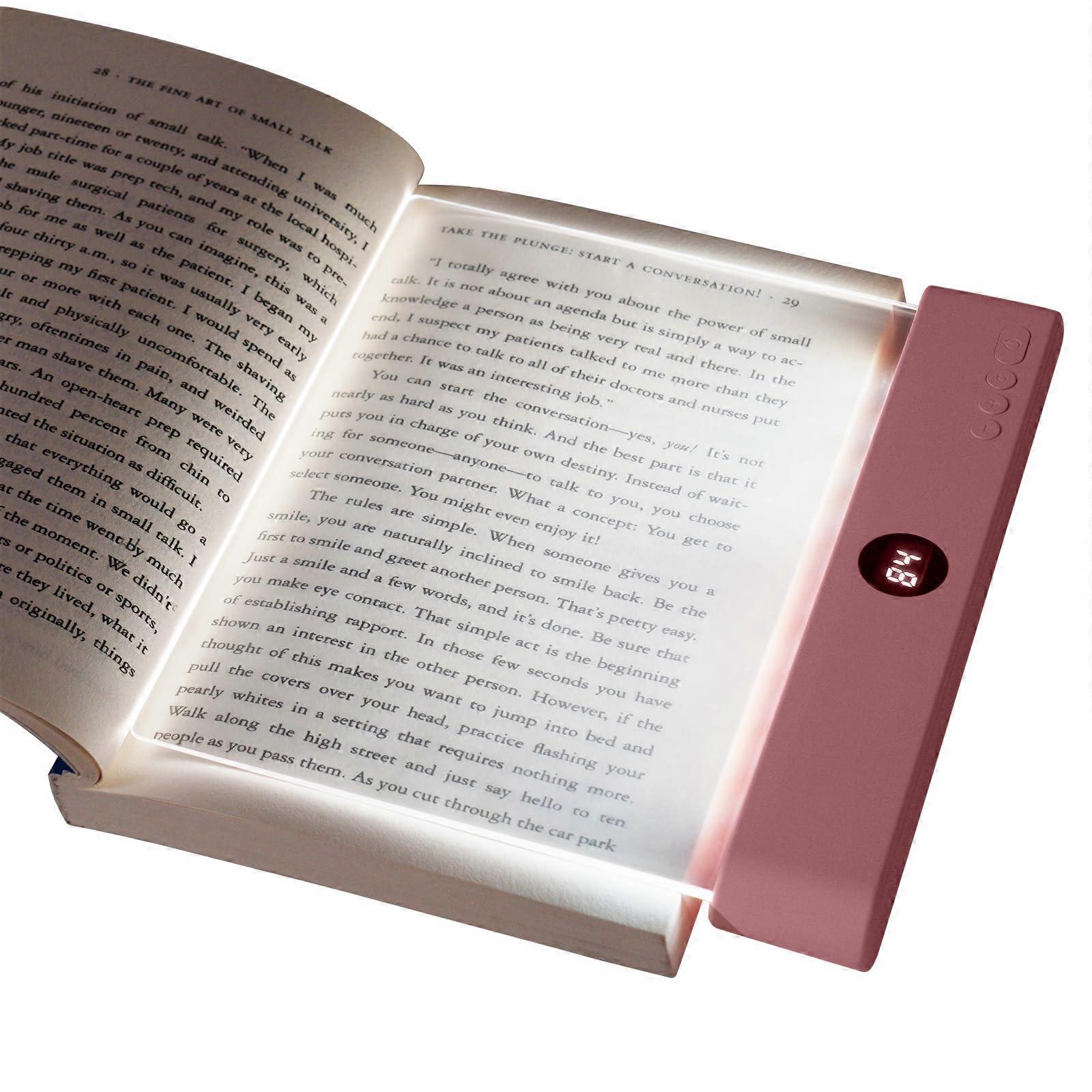 Draagbaar Bladwijzerlicht, Flat Book Light Met Timer