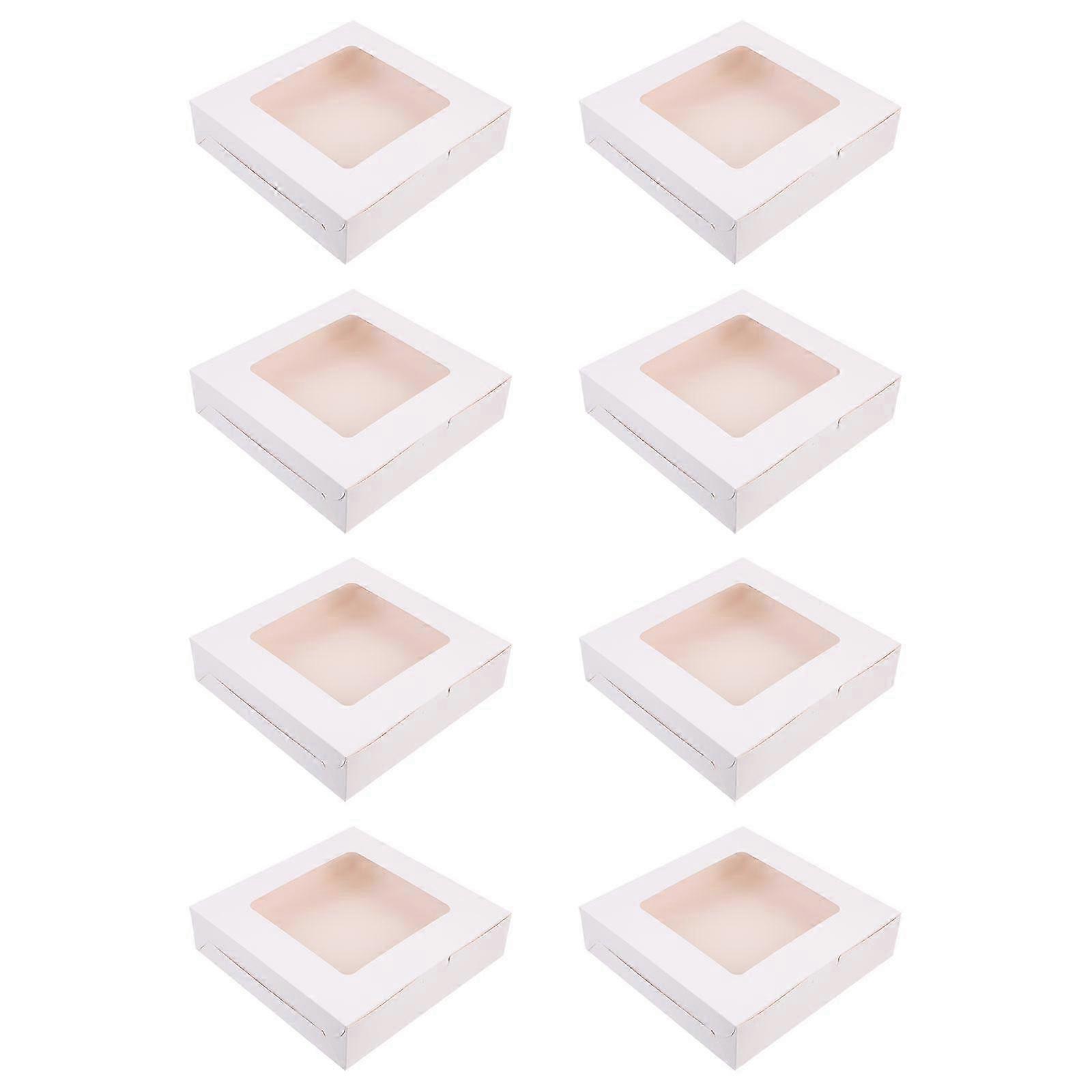 Mini Dessert Boxes Square Shape compatible with Café Use 25.5X25.5X6.5CM Air Circulation 10Pcs
