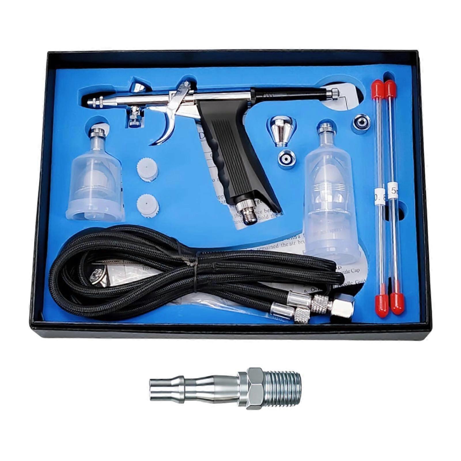 Airbrush Set Practical Multipurpose Double Actions Portable with Hose