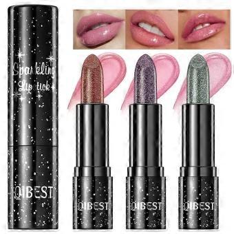 Sparkling Lipstick Color Changing Lip Gloss, 3Pcs Non-sticky Moisturizer Lip Balm, Magic PH Temperature Color Changing Lipstick