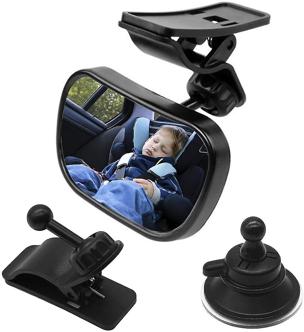 1 Baby Rear View Mirror + 2 Brackets, Baby Monitor Rear View Mirror, Car Mirror