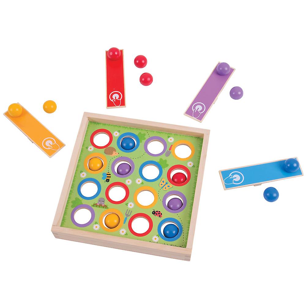 Bigjigs Toys Wooden Plant Pot Shot Game Aim Kids Child Family Board