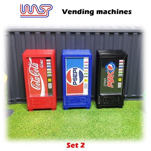 Slot Car Scenery Drink Vending Machine Set of 3 1:32 Scale WASP Set 2