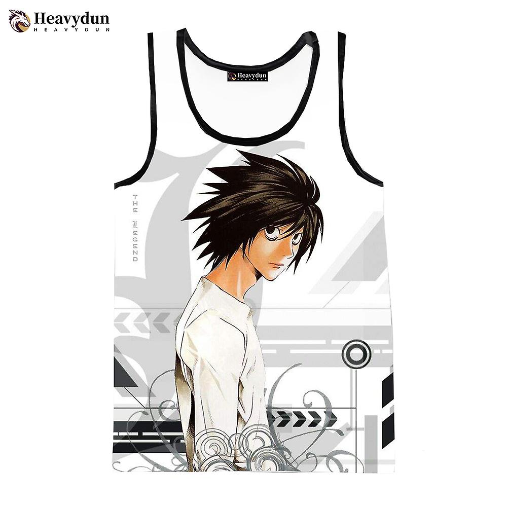 2023 Nouveau dessin animé Anime Death Note Débardeur 3D Vêtements pour  hommes Printemps Été Harajuku Streetwear Surdimensionné Tops Chemises sans 