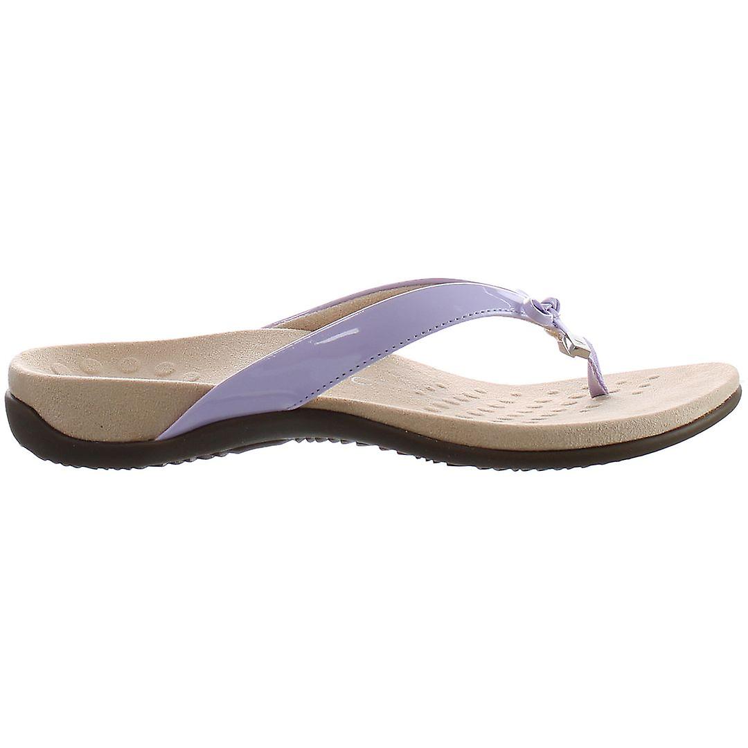 Vionic Bellaii Slip-On Purple Patent Leather Womens Flip-Flops 10000435530