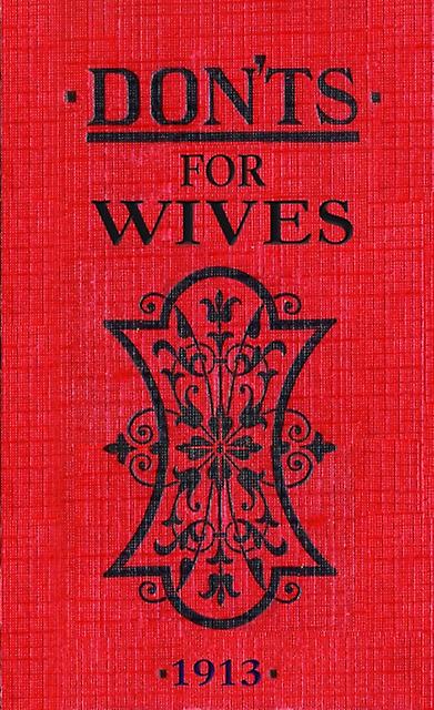 Donts For Wives by Blanche Ebbutt Paperback Book