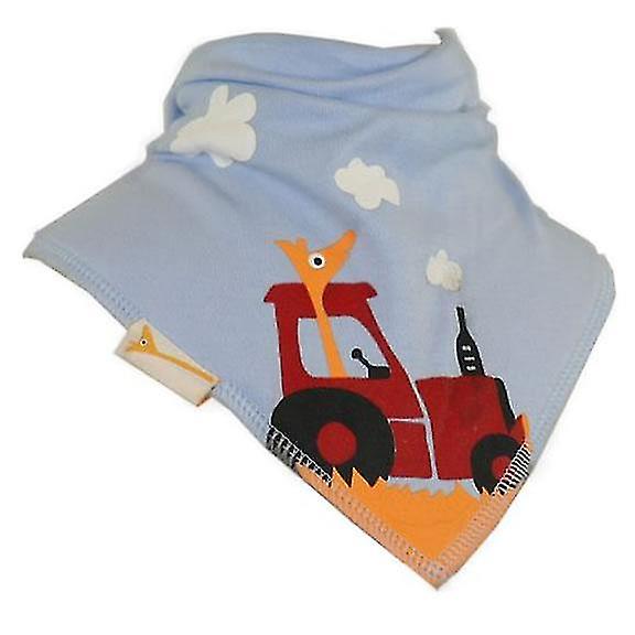 Red tractor bandana bib