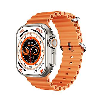 Hebilla de metal IP67 de 2,2 pulgadas Correa de silicona oceánica Reloj inteligente Hebilla metálica Correa de silicona oceánica (naranja)