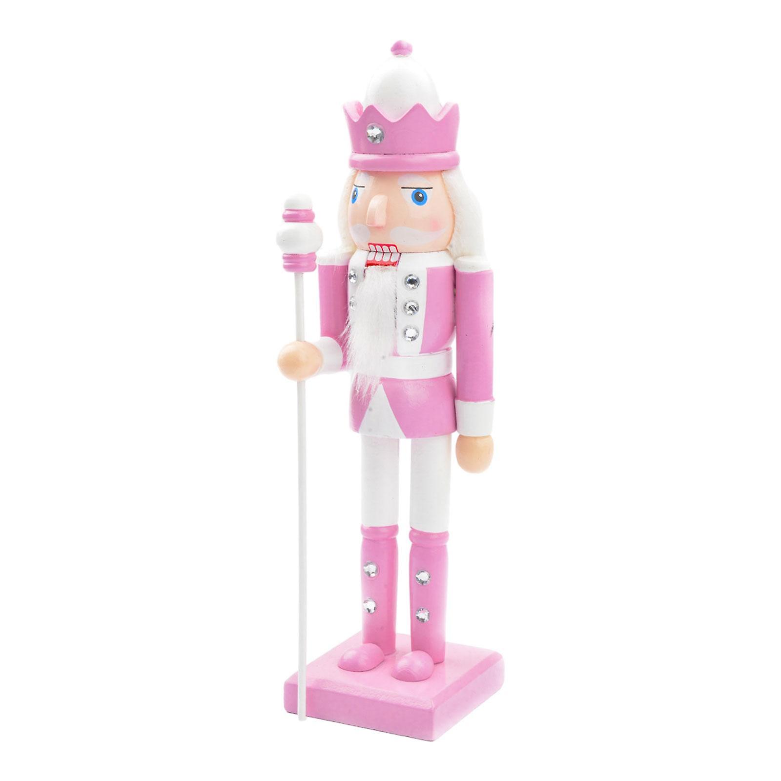 Nutcracker Figurine Desk Wooden Nutcracker for Party Favors Fireplace Mantel Scepter