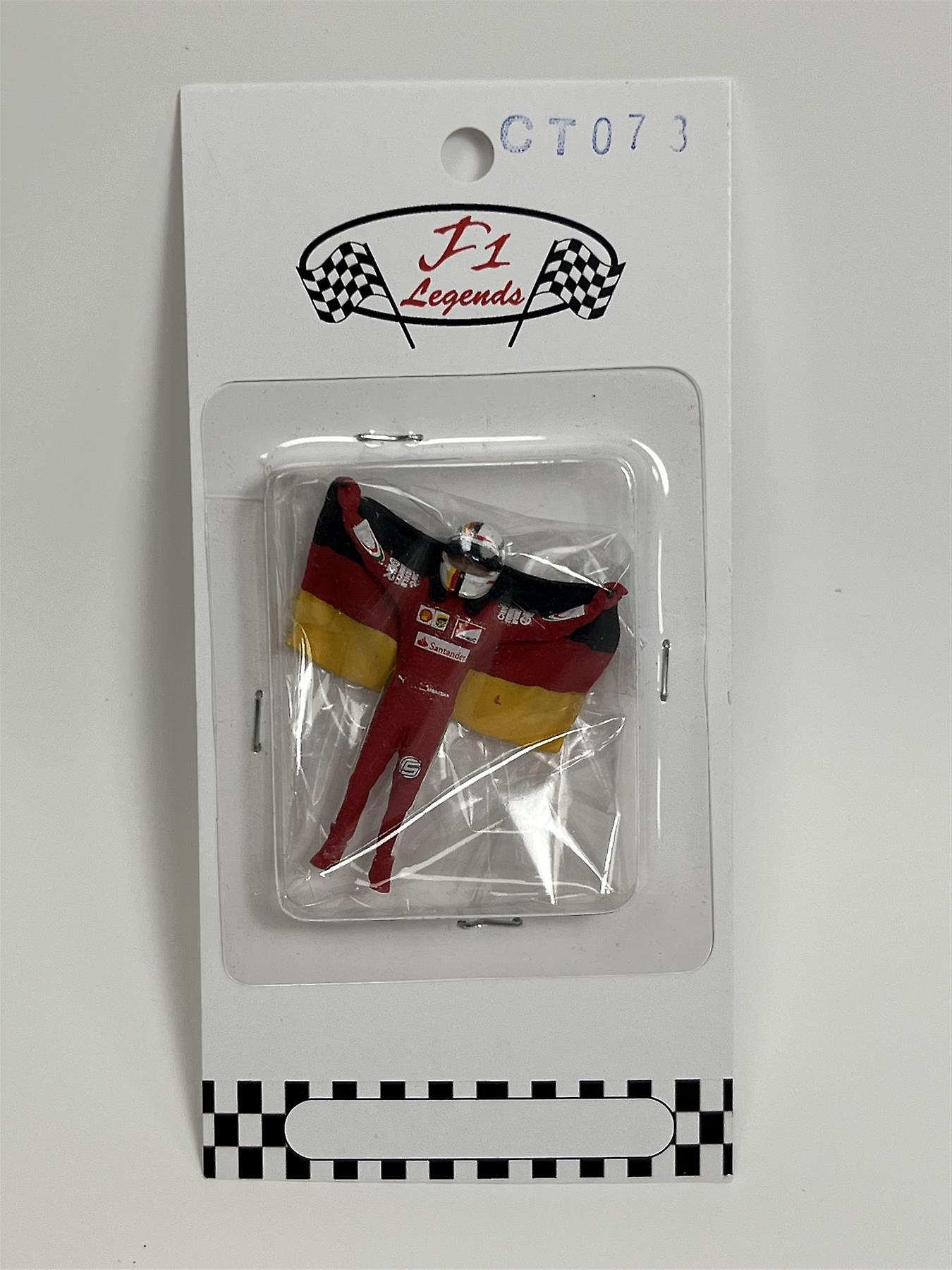 Sebastain Vettel With Flag Diecast Figure 1:43 Scale Cartrix CT073