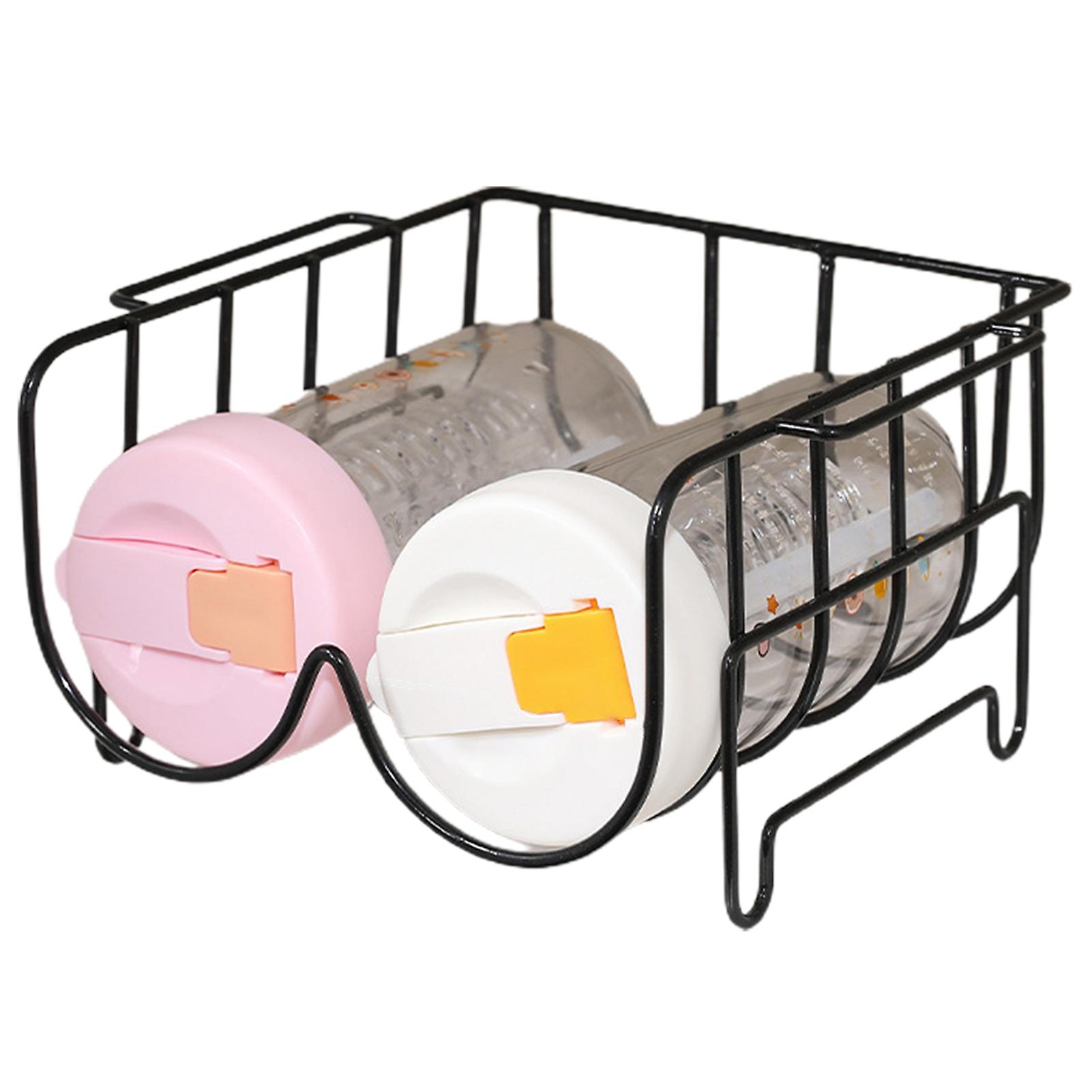 Cup Storage Rack Multi-grid Water Bottle Storage Holder Reusable Cup Organizer For Home Kitchen Table
