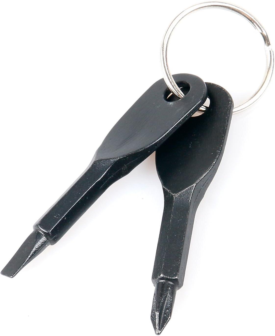 Black Phillips and Slotted Screwdriver Keychain Tool