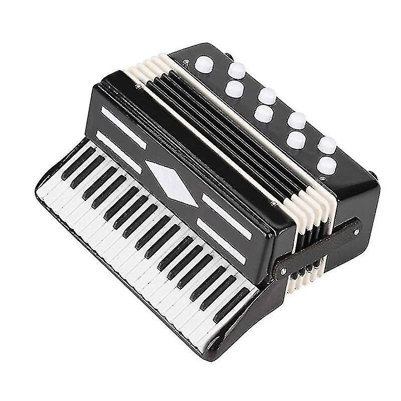 ミニチュアアコーディオンミニ楽器アコーディオン絶妙な楽器ホリデーデコレーションミュージックギフト-A1