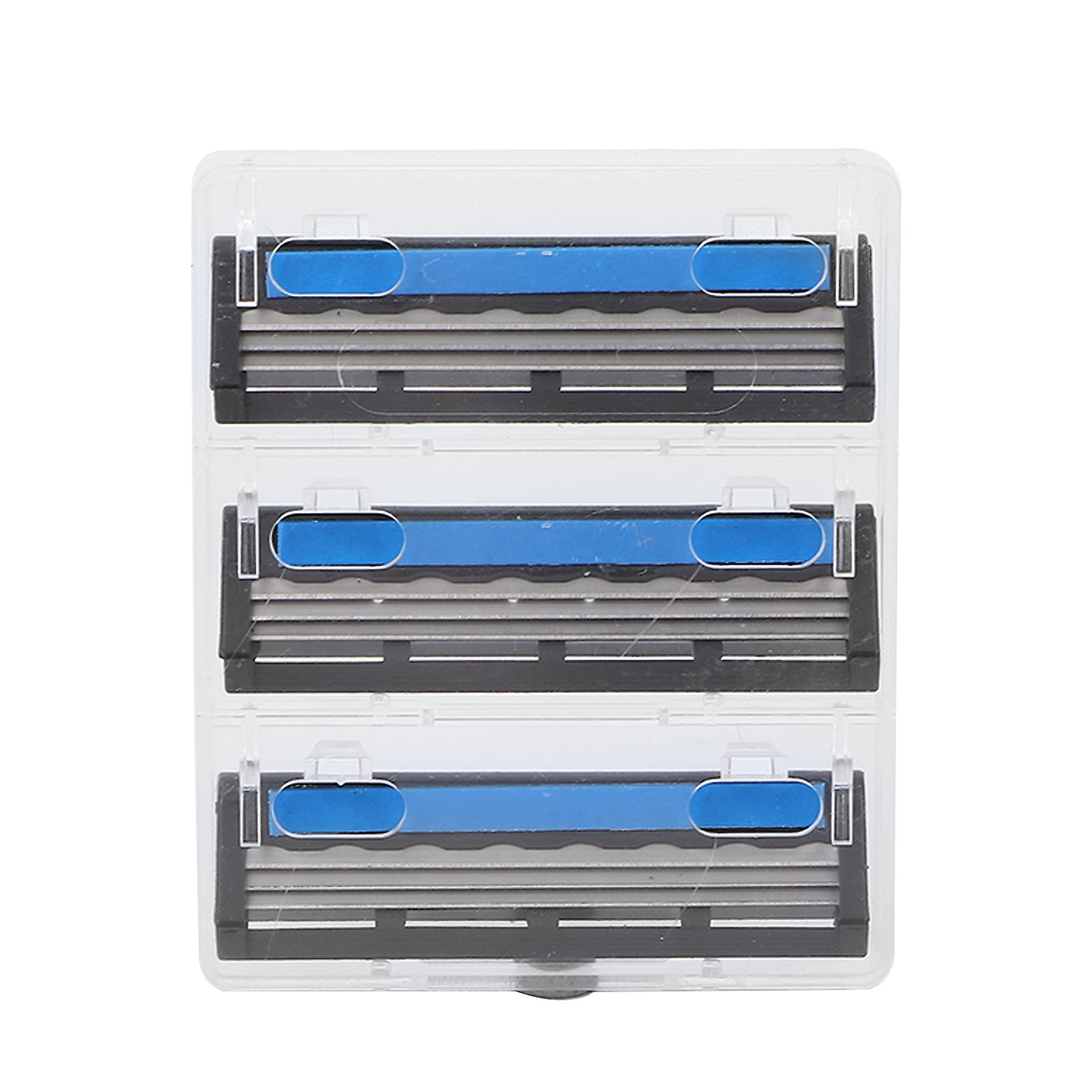 2024 3 stuks scheermesjes retro roterende 3-laagse scheermesjes navullingen heren scheermesjes