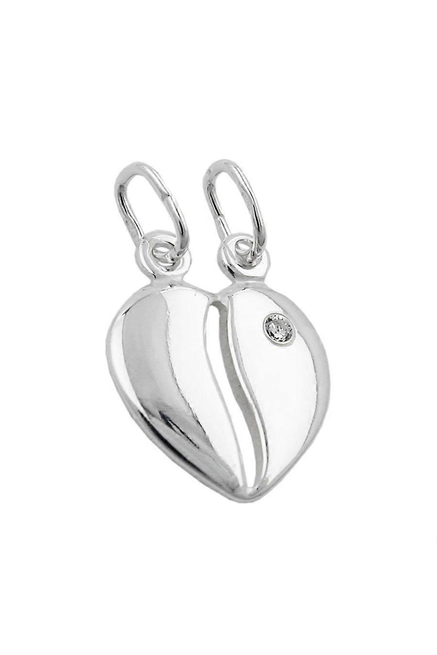Friendship Pendant Separable Heart Silver 925 - Gl91508