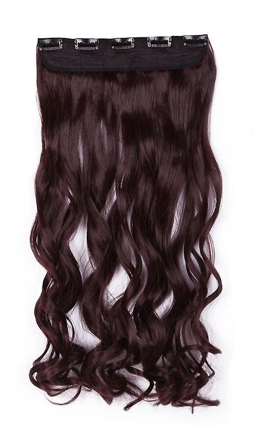 17" One Piece Wavy Curly Clip in Hair Extensions Synthetic Hair
