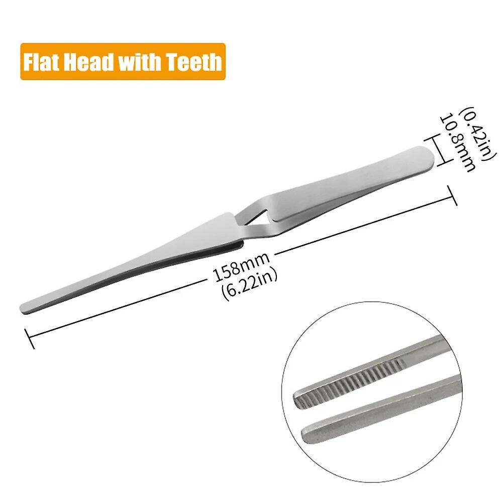 Precision Stainless Steel Reverse Tweezers Self-locking Reverse Tweezers for Electronic Component Repair Tools~5149