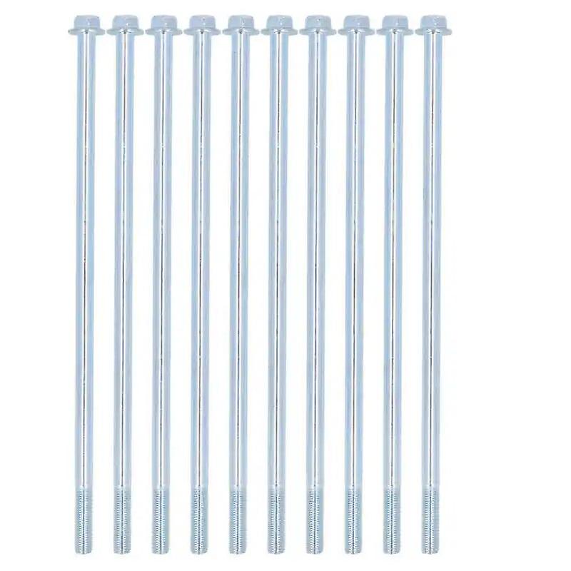 10pcs Internal Thread Screw Carbon Steel Thread Solid Lengthened Hex Head Screw~8987