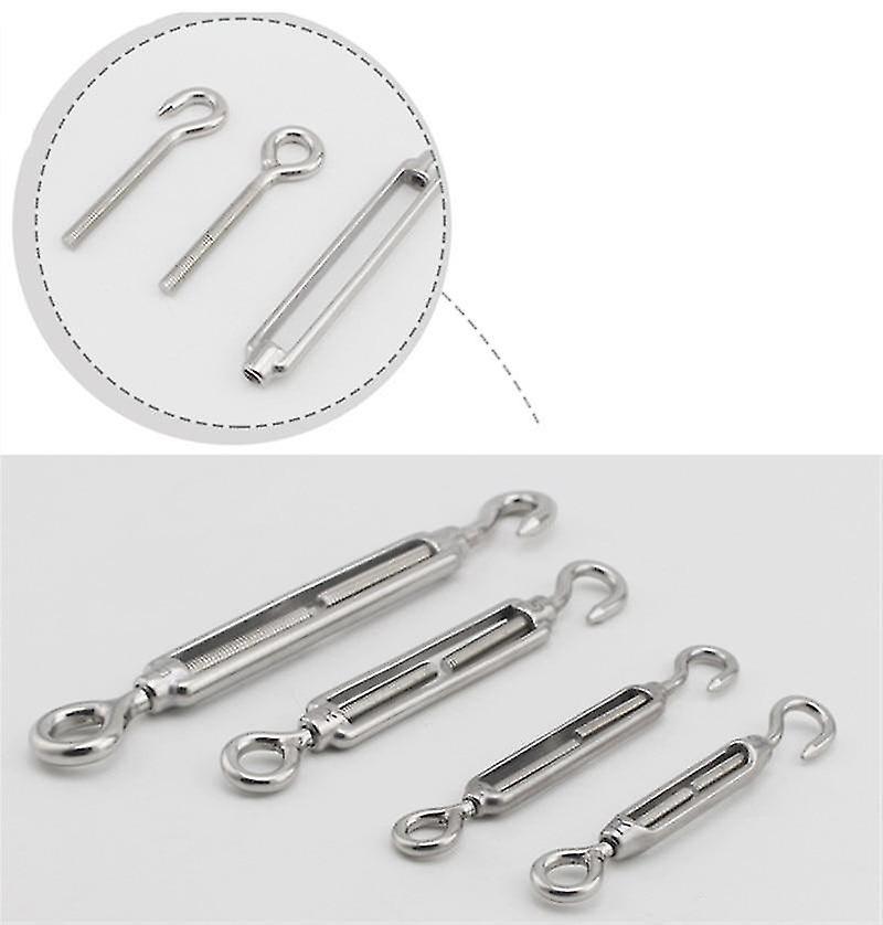 M6 Stainless Steel 304 Adjust Chain Rigging Hooks & Eye Turnbuckle Wire Rope