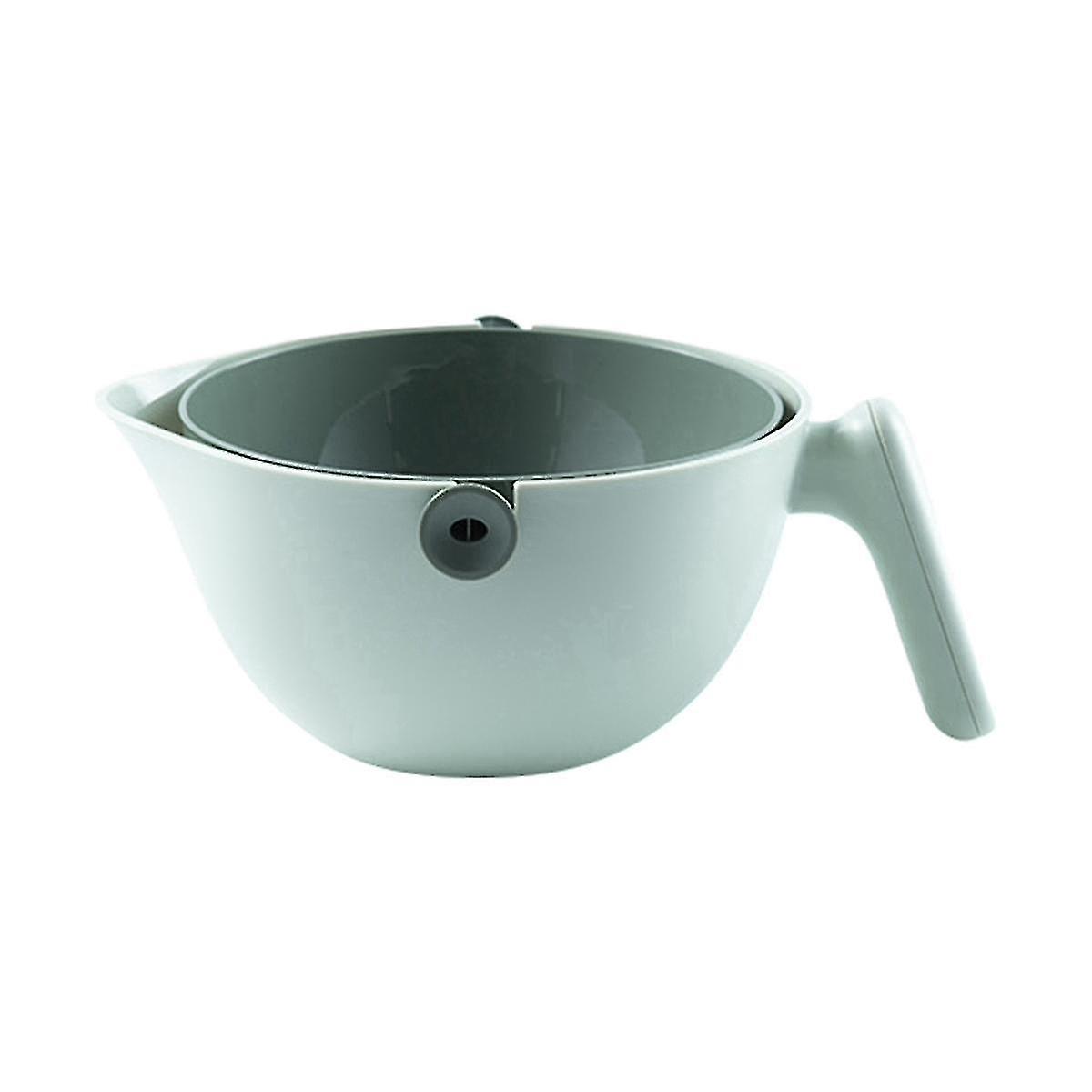 2 In 1 Vegetable Fruit Washing Rotating Colander Drain Basket With Handle, Kitchen Fruit Vegetable