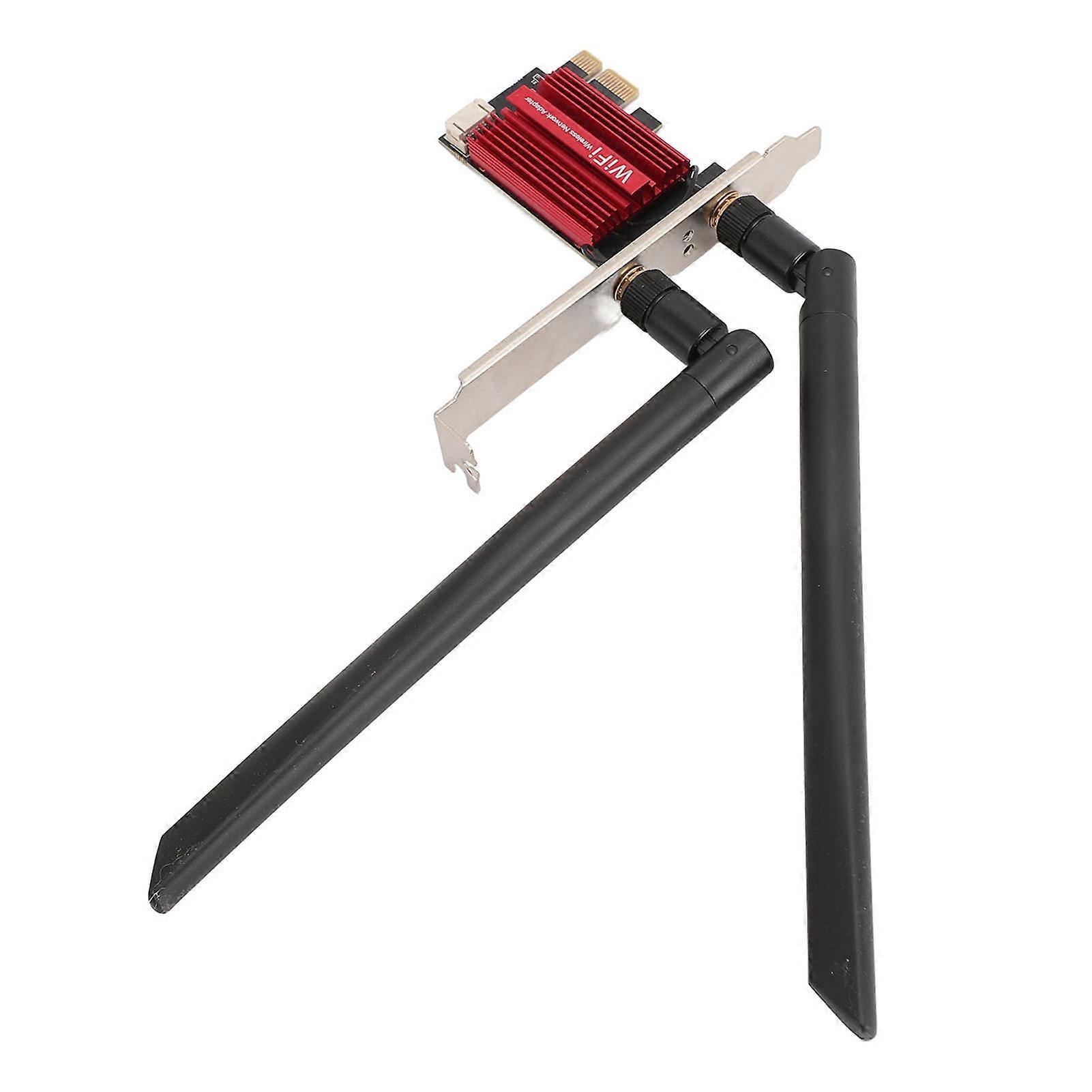 NFA344A Pro PCIE WiFiCard 1200Mbps 2.4G 5G Dual Band BT4.1 PCIE Wireless Network Card with 2 8dBi Antennas for Windows 7 8 10