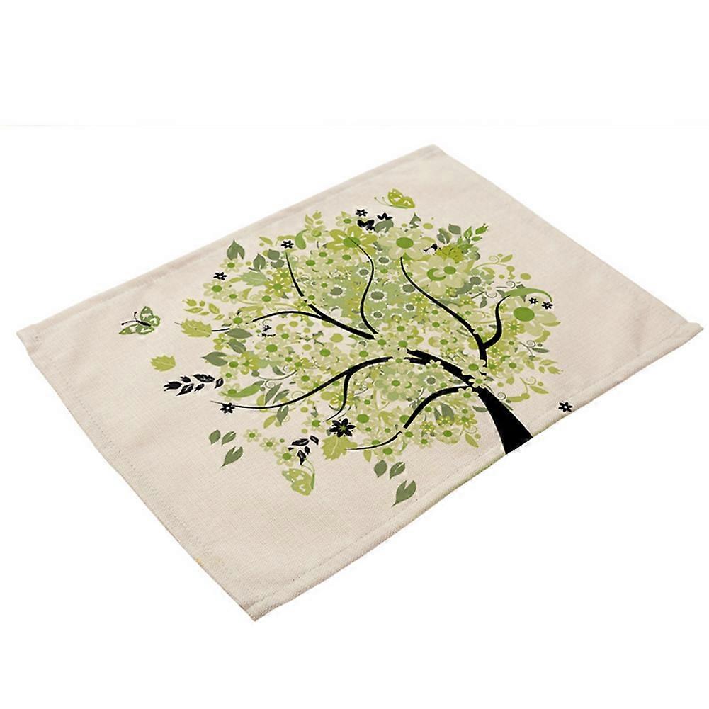 Beautiful Tree Print Pattern Heat Insulation Placemat Tableware Table Mat (MP0003-2)