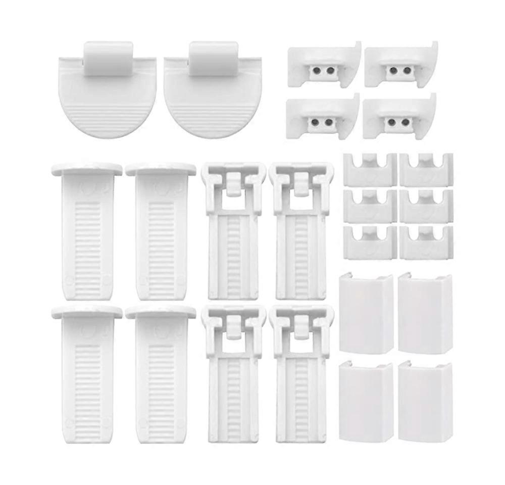 4 Groups of 24pcs 20mm Reduction Curtain Accessories Pleated Curtain Easy Installation Fixed Bracket Holder Curtain Accessories