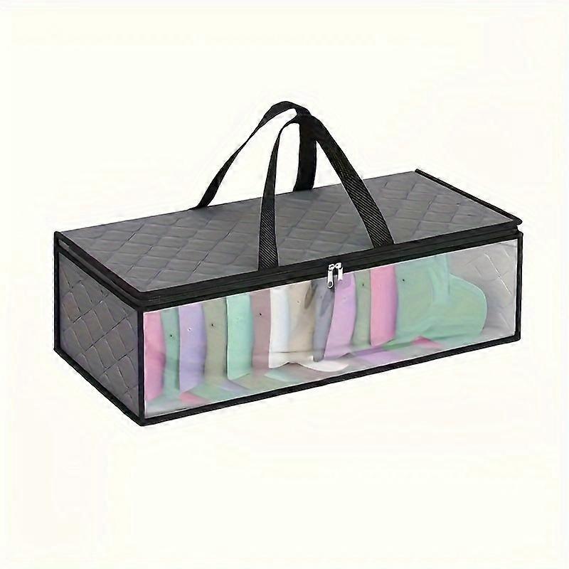4pcs Spacious Cap Storage Box - Waterproof, Flip-top, Sturdy Handle, Large Capacity Hat Holder for Bedroom, Closet, Wardrobe Organization and Space-Sa