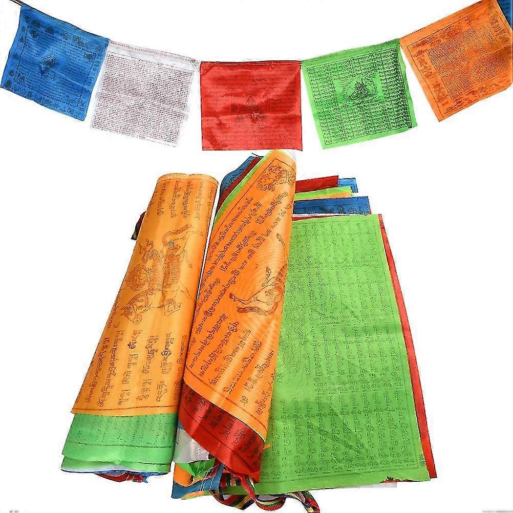 2pcs 7m Buddhist Prayer Flag String Tibetan Buddhist Triangular Flags